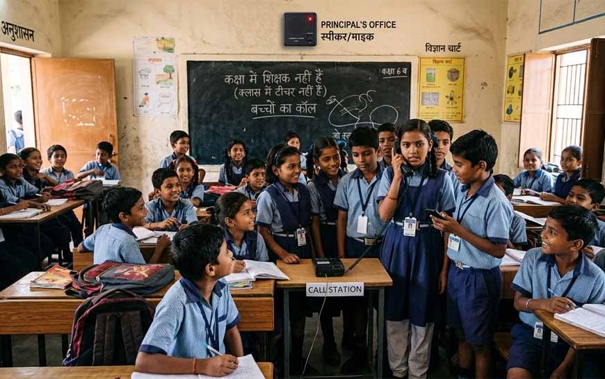 टीचर गायब तो बच्चे करेंगे कॉल: क्लासरूम में स्पीकर-माइक से होगी निगरानी