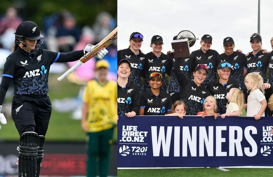 न्यूजीलैंड ने 4-1 से जीती सीरीज, 5वें टी20 में दक्षिण अफ्रीका को 92 रन से हराया