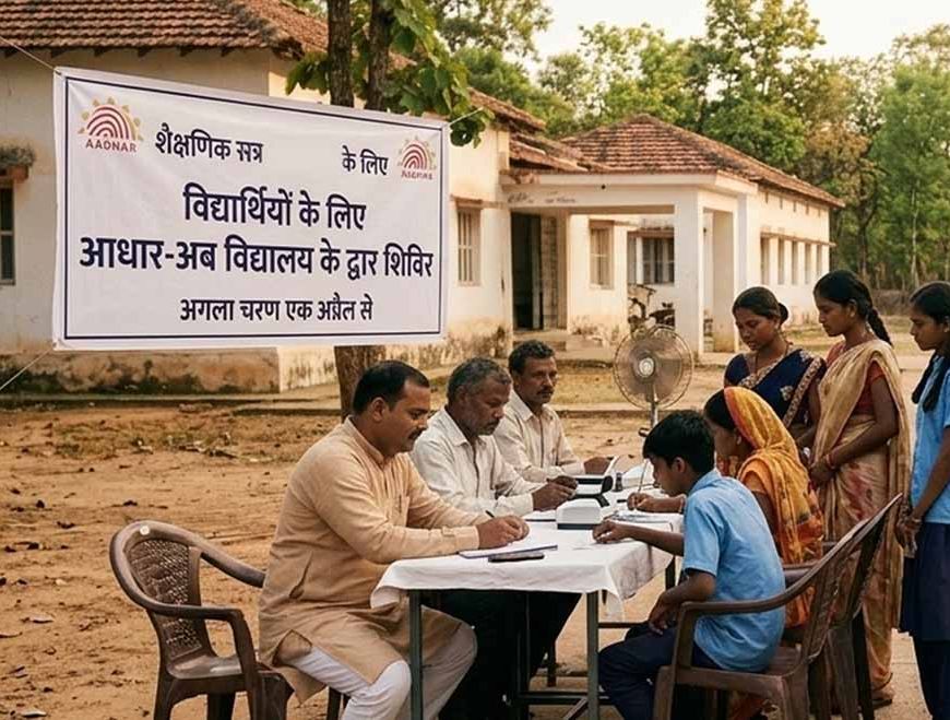 विद्यार्थियों के लिए आधार-अब विद्यालय के द्वार शिविर का अगला चरण एक अप्रैल से