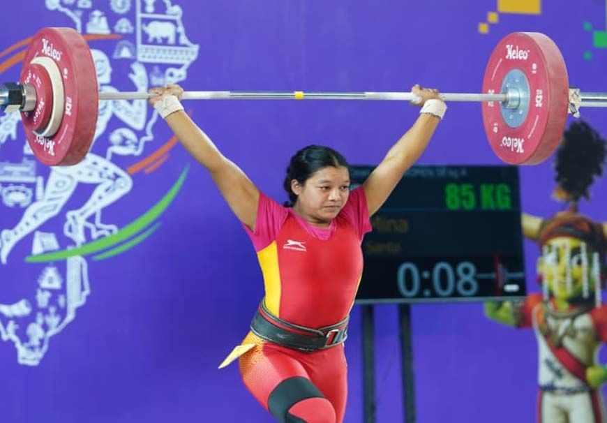 खेलो इंडिया ट्राइबल गेम्स 2026:  58 किग्रा महिला वेटलिफ्टिंग में अरुणाचल की अनाई वांग्सू ने जीता स्वर्ण