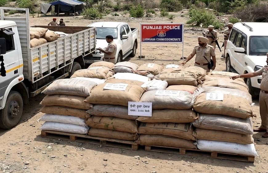 लुधियाना में ट्रक से 3100 किलो चूरा पोस्त की बड़ी खेप पकड़ी, 3 लग्जरी गाड़ियां भी जब्त, आरोपी फरार