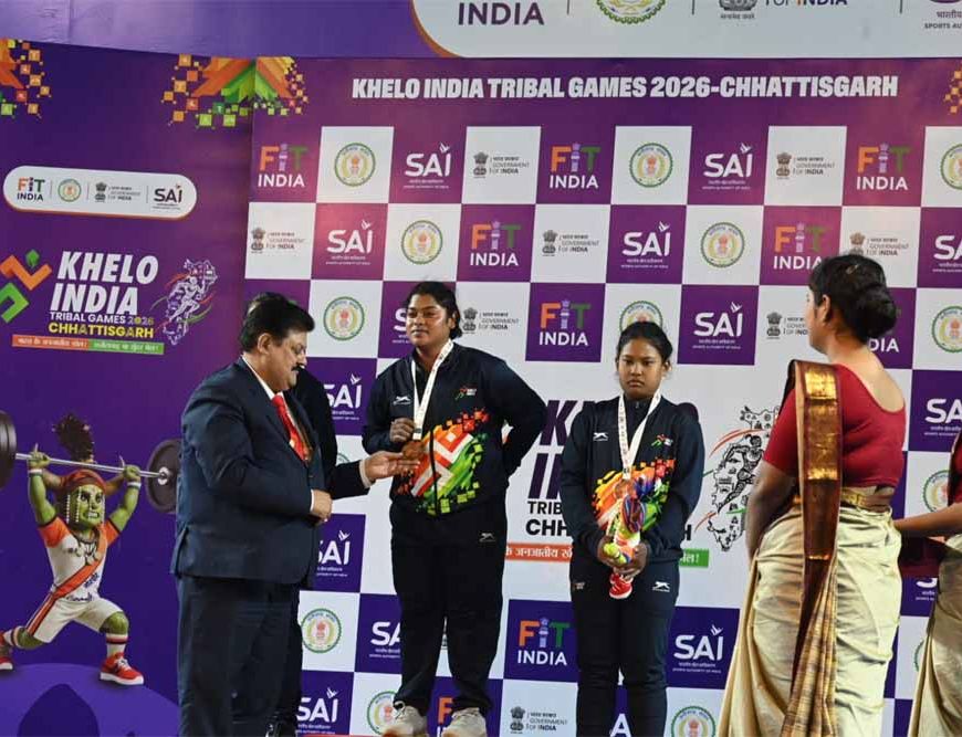 खेलो इंडिया ट्राइबल गेम्स 2026: निकिता ने रचा इतिहास, भारोत्तोलन में कुल 160 किलोग्राम उठाकर छत्तीसगढ़ को दिलाया पहला स्वर्ण