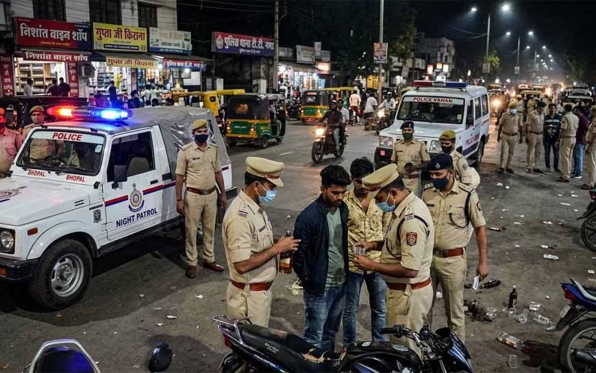 भोपाल में सख्ती: सड़कों पर शराब पीने वालों पर कार्रवाई, 7 थानों ने चलाया अभियान