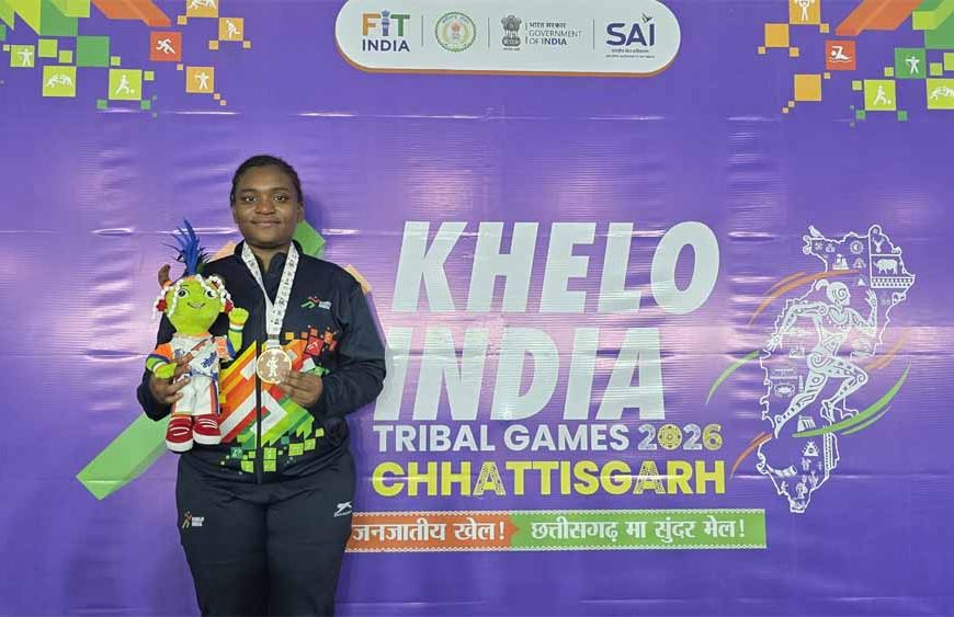 खेलो इंडिया ट्राइबल गेम्स 2026 कर्नाटक की मनीषा जोंस सिद्दी ने जीता गोल्ड