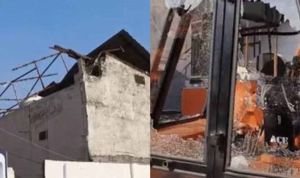 इंदौर में बड़ा हादसा: सुयश अस्पताल परिसर में 70 फीट ऊंचा छज्जा गिरा