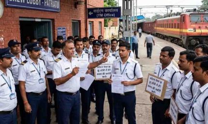 रामगढ़ में लोको पायलटों का हल्लाबोल, कॉशन पेपर की अव्यावहारिक व्यवस्था के खिलाफ पतरातू में जोरदार प्रदर्शन