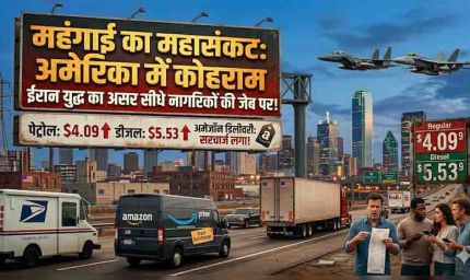 ईरान युद्ध की आग में झुलसा अमेरिका, रिकॉर्ड स्तर पर पहुँची ईंधन की कीमतें, अब जनता पर महंगाई की मार