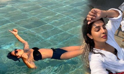 43 साल की प्रियंका ने बिकिनी में पूल में लगाई डुबकी, बोल्डनेस से खींचा ध्यान