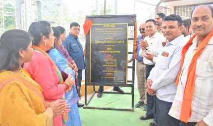 1×5 एमवीए क्षमता वाले 33/11 केवी नवनिर्मित विद्युत उपकेंद्र का मंत्री  लखन लाल देवांगन ने किया लोकार्पण