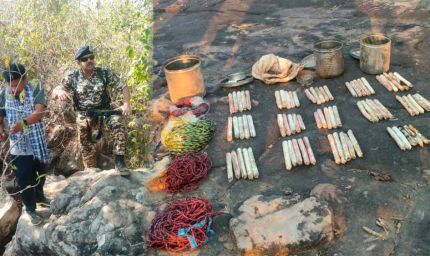 छत्तीसगढ़-ओडिशा सीमा पर बड़ा खुलासा: जंगल से भारी विस्फोटक बरामद, CRPF ने तेज की सर्चिंग
