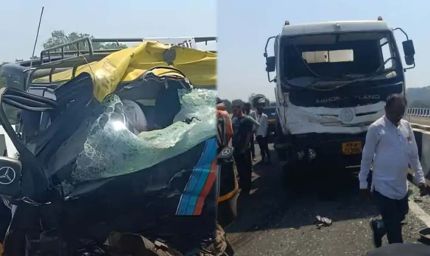 महाराष्ट्र के ठाणे में सड़क हादसा, 11 की मौत: मृतकों में 3 महिलाएं, सीमेंट मिक्सर ट्रक से टकराई वैन