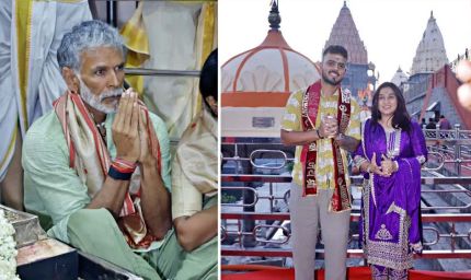 महाकाल के दर पर एक्टर मिलिन्द सोमन और क्रिकेटर नीतीश राणा, बाबा से किया दिल की बात का खुलासा