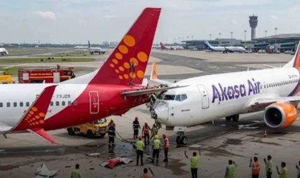 दिल्ली एयरपोर्ट पर टैक्सींग के दौरान दो विमानों में टक्कर, जांच शुरू