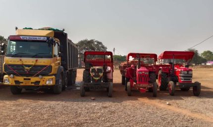 खनिजो के अवैध परिवहन पर ताबड़तोड़ कार्रवाई, 02 हाइवा व 03 ट्रैक्टर ट्राली जप्त