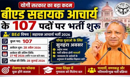 बीएड सहायक आचार्य के 107 पदों के लिए शुरू हुई प्रक्रिया