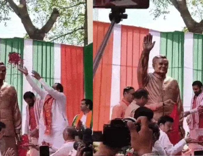 गुरुग्राम पहुंचे CMसैनी, पूर्व पीएम अटल बिहारी की प्रतिमा का अनावरण, फरियादियों की सुनी शिकायत