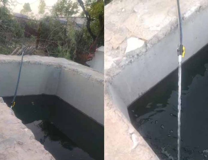 माखुपुरा में पीने के पानी की चोरी का भंडाफोड़, खेतों में सिंचाई का खुलासा