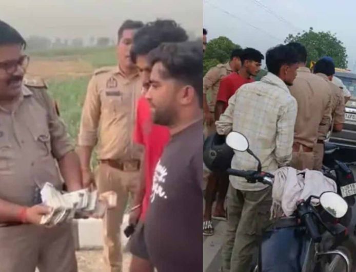 शामली में हाईवे पर नोटों की बारिश, सड़क से 4 लाख रुपये बरामद