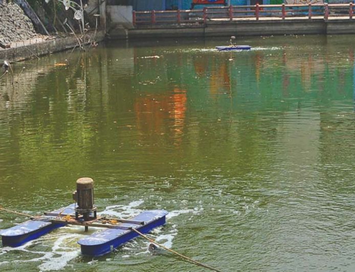 तालाबों की गुणवत्ता सुधारने के लिए निगम की नई पहल, नैनो एरेटर तकनीक से 10 दिन में दिखा असर