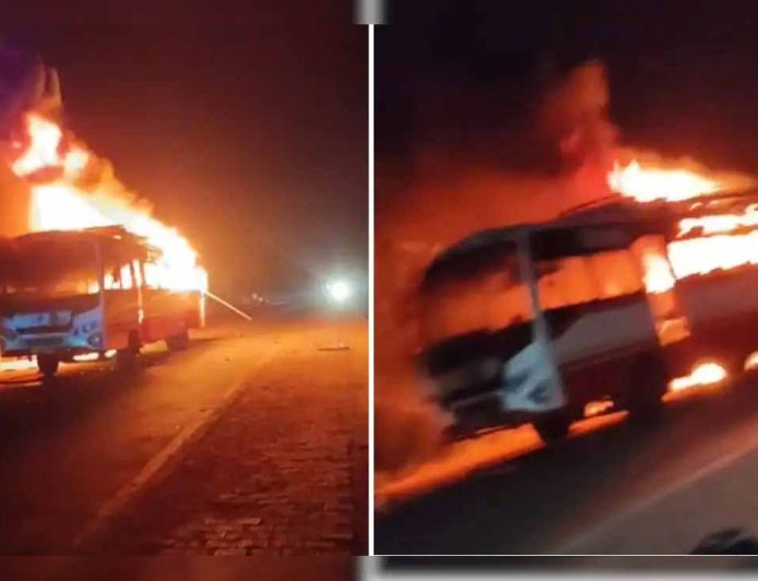 भिवानी बस हादसा: भिवानी में आग लगने से 2 की मौत