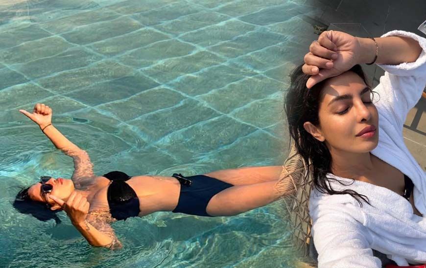43 साल की प्रियंका ने बिकिनी में पूल में लगाई डुबकी, बोल्डनेस से खींचा ध्यान