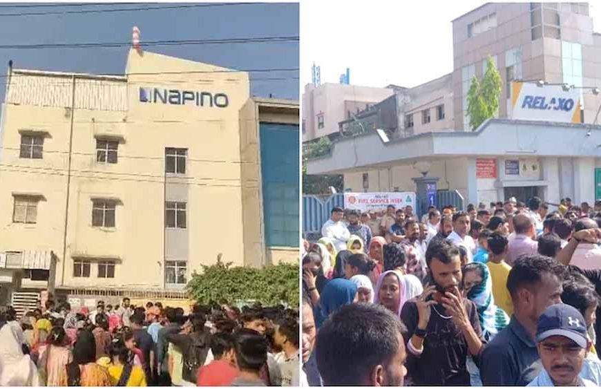 भिवाड़ी औद्योगिक हब में हंगामा, रिलैक्सो और निफोन कंपनी में वेतन वृद्धि की मांग