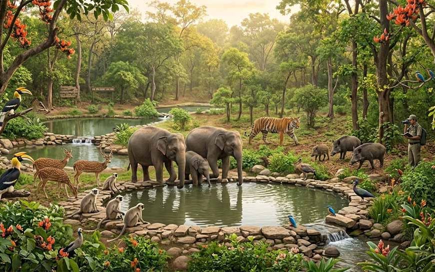 वन्य जीवों के लिए जीवनदायिनी पहल-जंगलों में जल स्त्रोतों का विस्तार