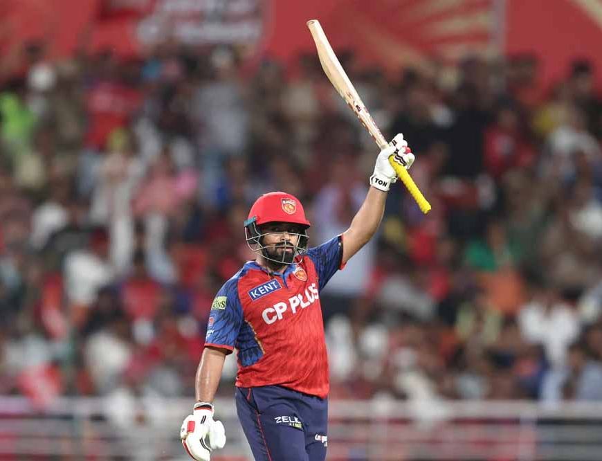 PBKS का बड़ा स्कोर, RR के सामने 223 रन का लक्ष्य; स्टोइनिस और प्रभसिमरन की फिफ्टी