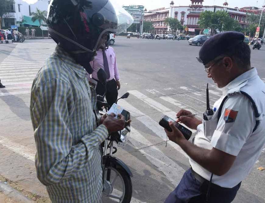 राजस्थान में ट्रैफिक चालान का नकद भुगतान बंद, अब सिर्फ ऑनलाइन सिस्टम लागू