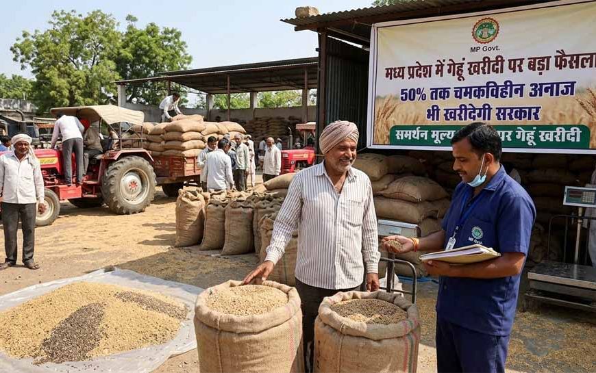 मध्य प्रदेश में गेहूं खरीदी पर बड़ा फैसला: 50% तक चमकविहीन अनाज भी खरीदेगी सरकार