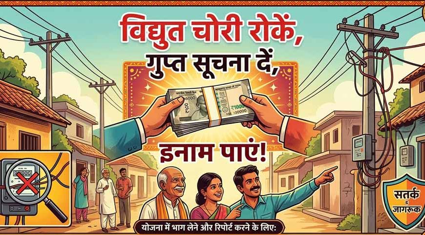 विद्युत चोरी रोकें, इनाम पाएं