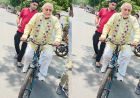 सीएम योगी की प्रेरणा से ईंधन बचत अभियान को मिली नई रफ्तार, साइकिल से विधानसभा पहुंचे वित्त मंत्री