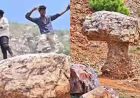 गया में मशरूम के आकार की अनोखी चट्टान बनी पर्यटकों का आकर्षण, गांव को मिली नई पहचान