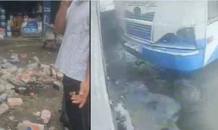 Jammu-Amritsar National Highway पर बड़ा हादसा: हरियाणा रोडवेज बस दुकानों में घुसी