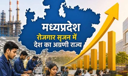 इन्वेस्ट  इंडिया के आंकड़ों में मध्यप्रदेश रोजगार सृजन में देश का अग्रणी राज्य