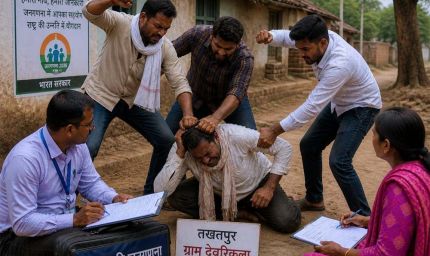 न्यायधानी बिलासपुर में जनगणना दल पर फिर हमला — बिल्हा के बाद तखतपुर के देवरीकला में कोटवार की बेरहमी से पिटाई