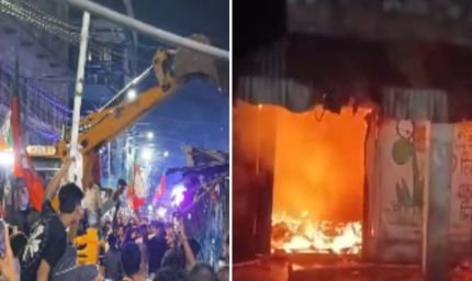 बंगाल में तनाव: भीड़ ने तोड़ी लेनिन की मूर्ति, कांग्रेस ने TMC दफ्तर पर किया कब्जा