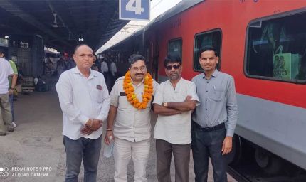 रायपुर कार्यक्रम के दौरान अनूपपुर में हुआ राष्ट्रीय अध्यक्ष का हुआ स्वागत