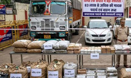 मध्यप्रदेश पुलिस की नशे के विरुद्ध बड़ी कार्रवाई