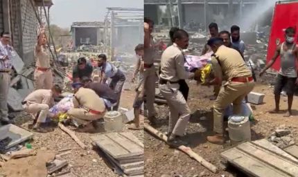 देवास में पटाखा फैक्ट्री में भीषण विस्फोट, 4 की मौत; धमाके से दहला पूरा इलाका