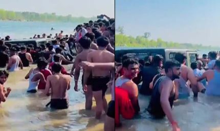 रील बनाने का जुनून पड़ा भारी, लड़कों ने नदी में उतारी थार; VIDEO वायरल होते ही हड़कंप