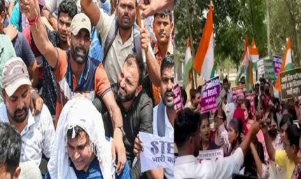पटना में TRE-4 भर्ती को लेकर छात्रों का जोरदार प्रदर्शन, कई अभ्यर्थी हिरासत में