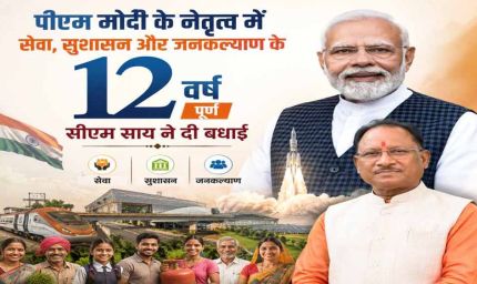PM मोदी के 12 साल पूरे होने पर CM साय ने दी बधाई, विकास को बताया नई रफ्तार
