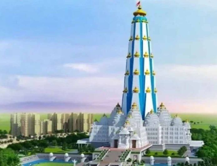 वृंदावन में बन रहा दुनिया का सबसे ऊंचा चंद्रोदय मंदिर, साउथ ब्लॉक लोकार्पण की तैयारी तेज