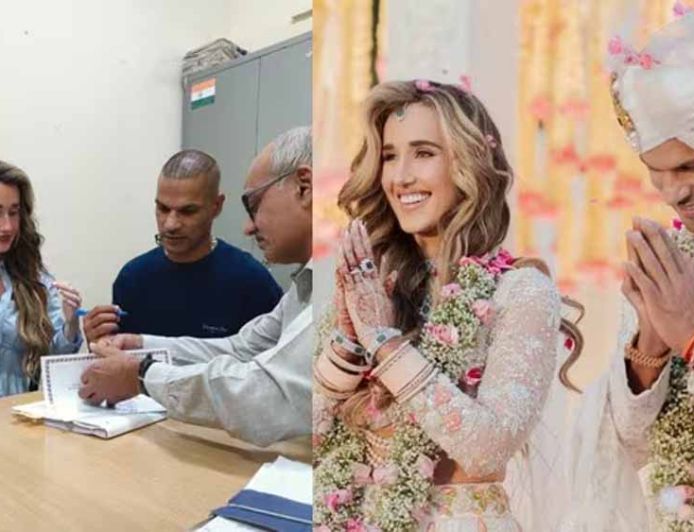 दूसरी शादी के बाद शिखर धवन ने कराया मैरिज रजिस्ट्रेशन, पत्नी सोफी संग पहुंचे गुरुग्राम
