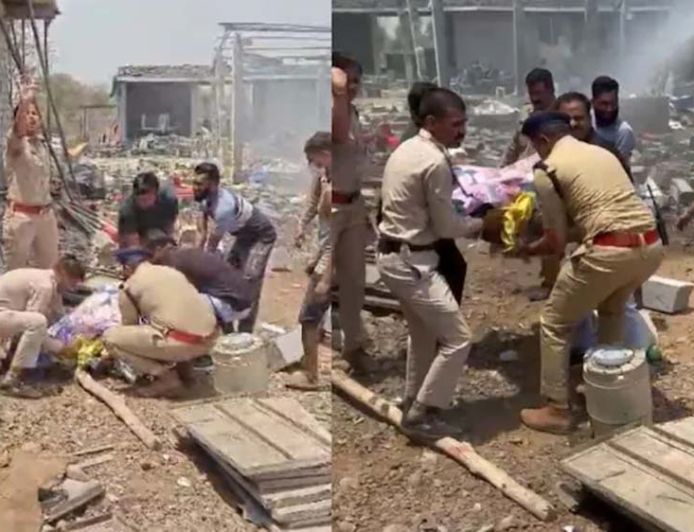देवास में पटाखा फैक्ट्री में भीषण विस्फोट, 4 की मौत; धमाके से दहला पूरा इलाका
