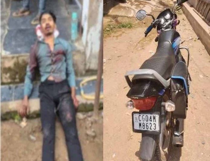 धमतरी में दर्दनाक सड़क हादसा, पिकअप के नीचे आने से बाइक सवार की मौत, VIDEO सामने आया