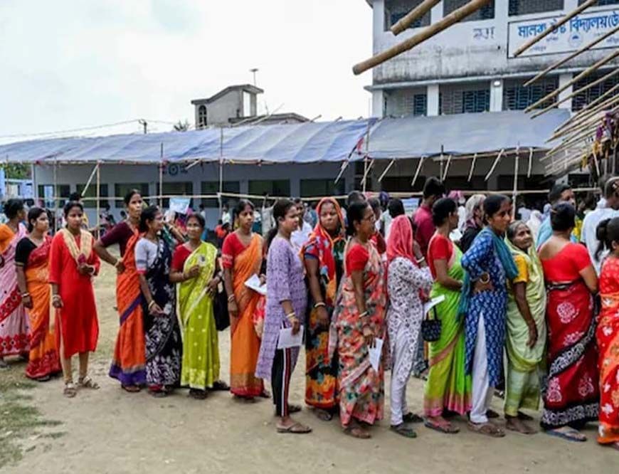 बंगाल के 15 मतदान केंद्रों पर री-पोलिंग, 9 बजे तक 16.23% वोटिंग