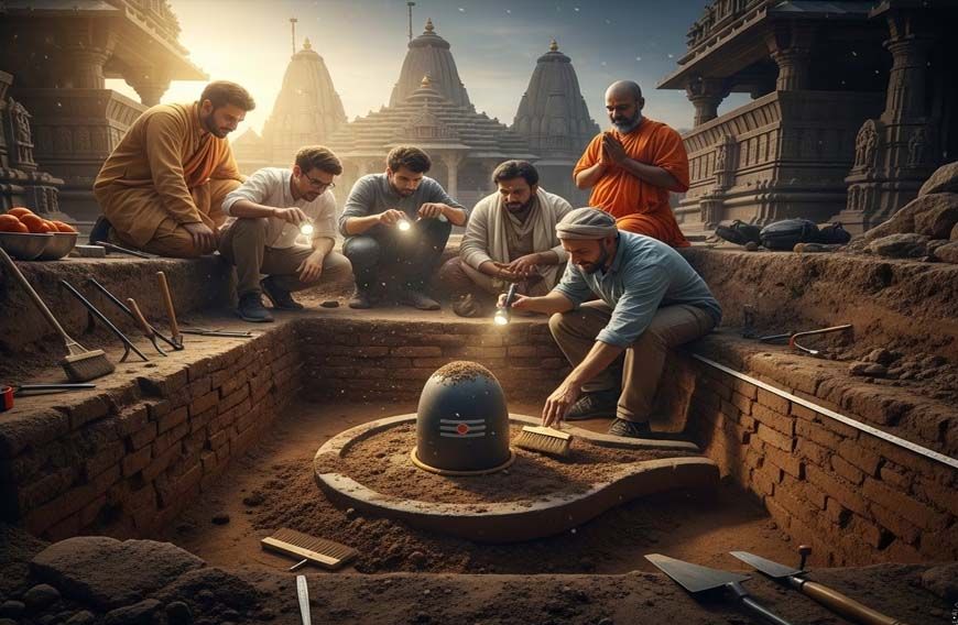 महाकालेश्वर मंदिर परिसर में हुआ बड़ा खुलासा, मिली एक और शिवलिंग और गुफानुमा संरचना
