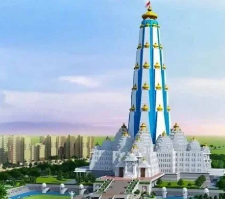 वृंदावन में बन रहा दुनिया का सबसे ऊंचा चंद्रोदय मंदिर, साउथ ब्लॉक लोकार्पण की तैयारी तेज